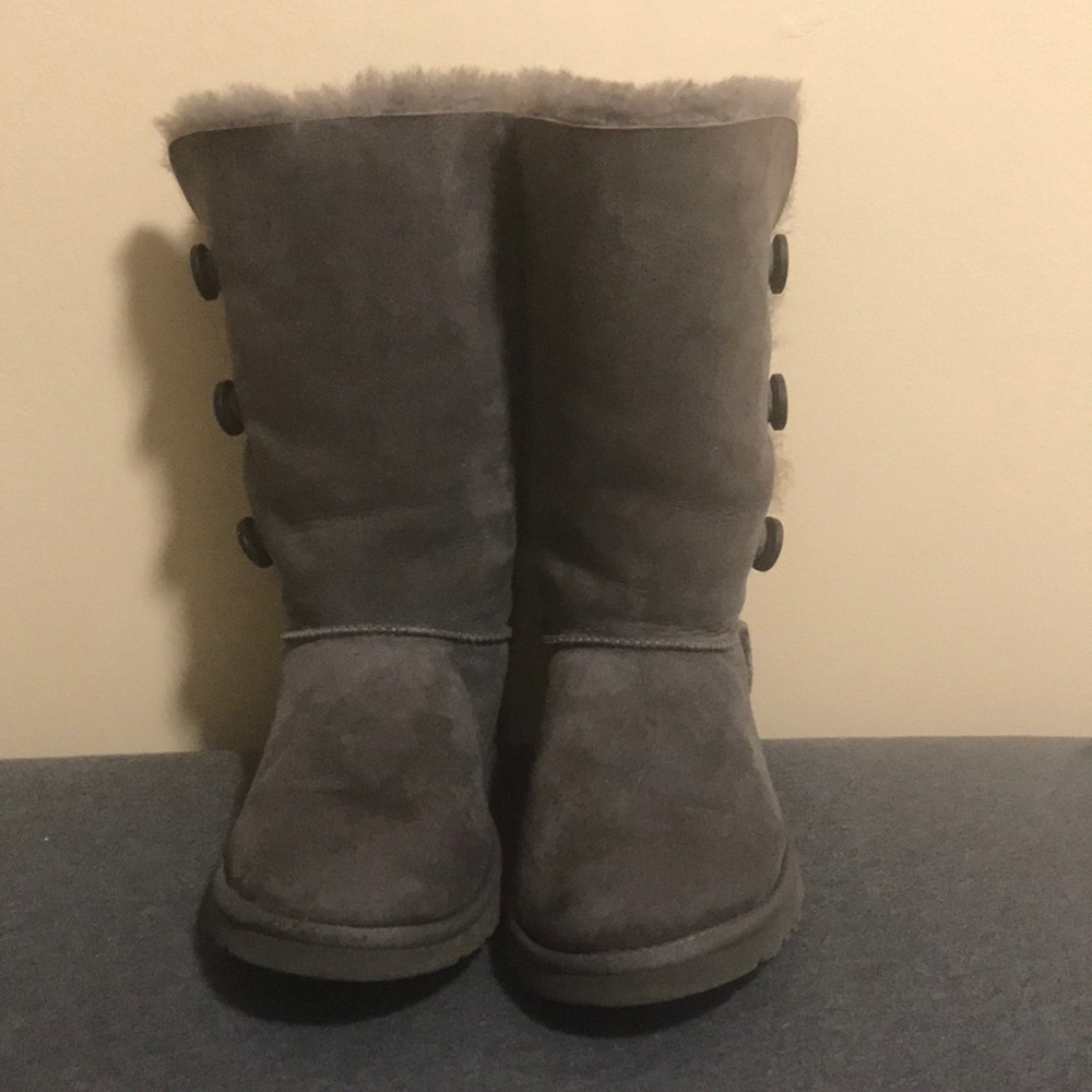 Grey Tall Bailey Button Uggs